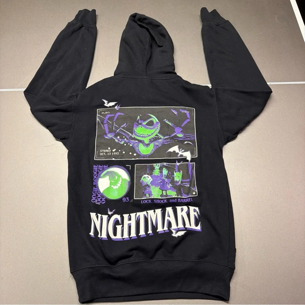 Nightmare Before Christmas Men's and Big Men's Front Back Graphic Hoodie Size XS